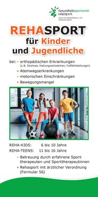 Flyer Rehasport für Kinder und Jugendliche 1